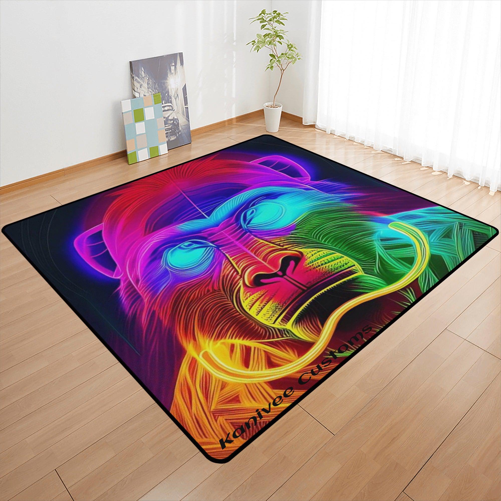 Smart Cosmic Monkey Area Rug - Kanivee Customs